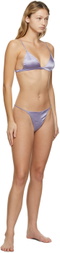 Fleur du Mal SSENSE Exclusive Purple Luxe Triangle Bra