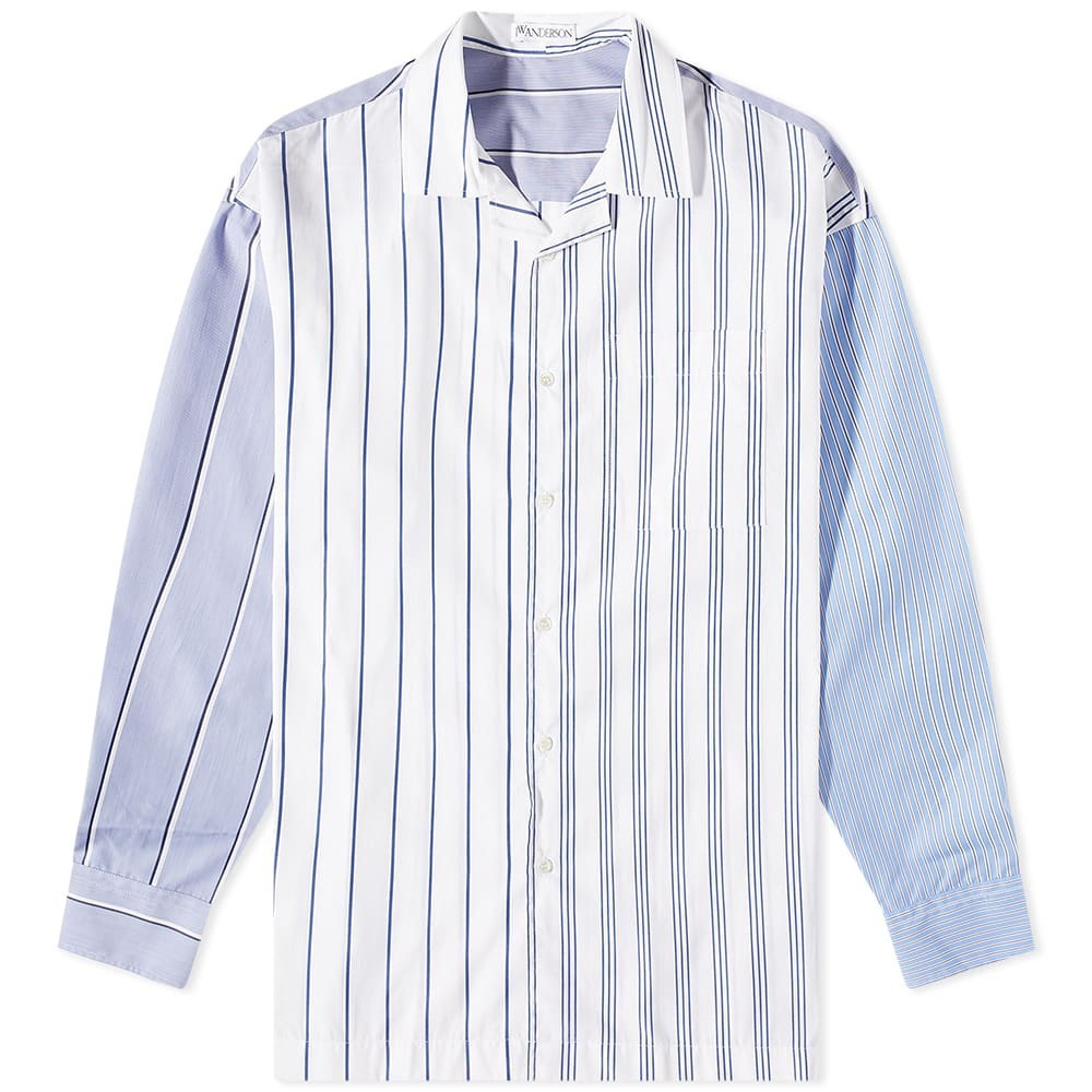 JW Anderson Men's Relaxed Fit Shirt in Blue/Multi JW Anderson