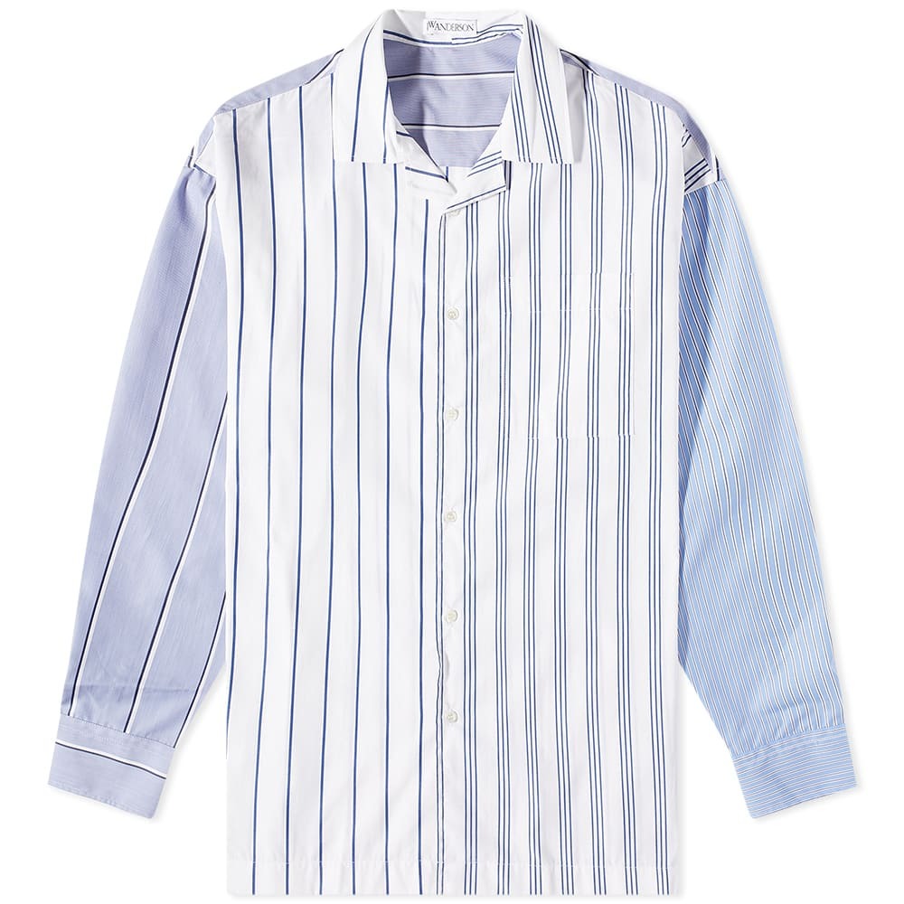 JW Anderson Men's Relaxed Fit Shirt in Blue/Multi JW Anderson