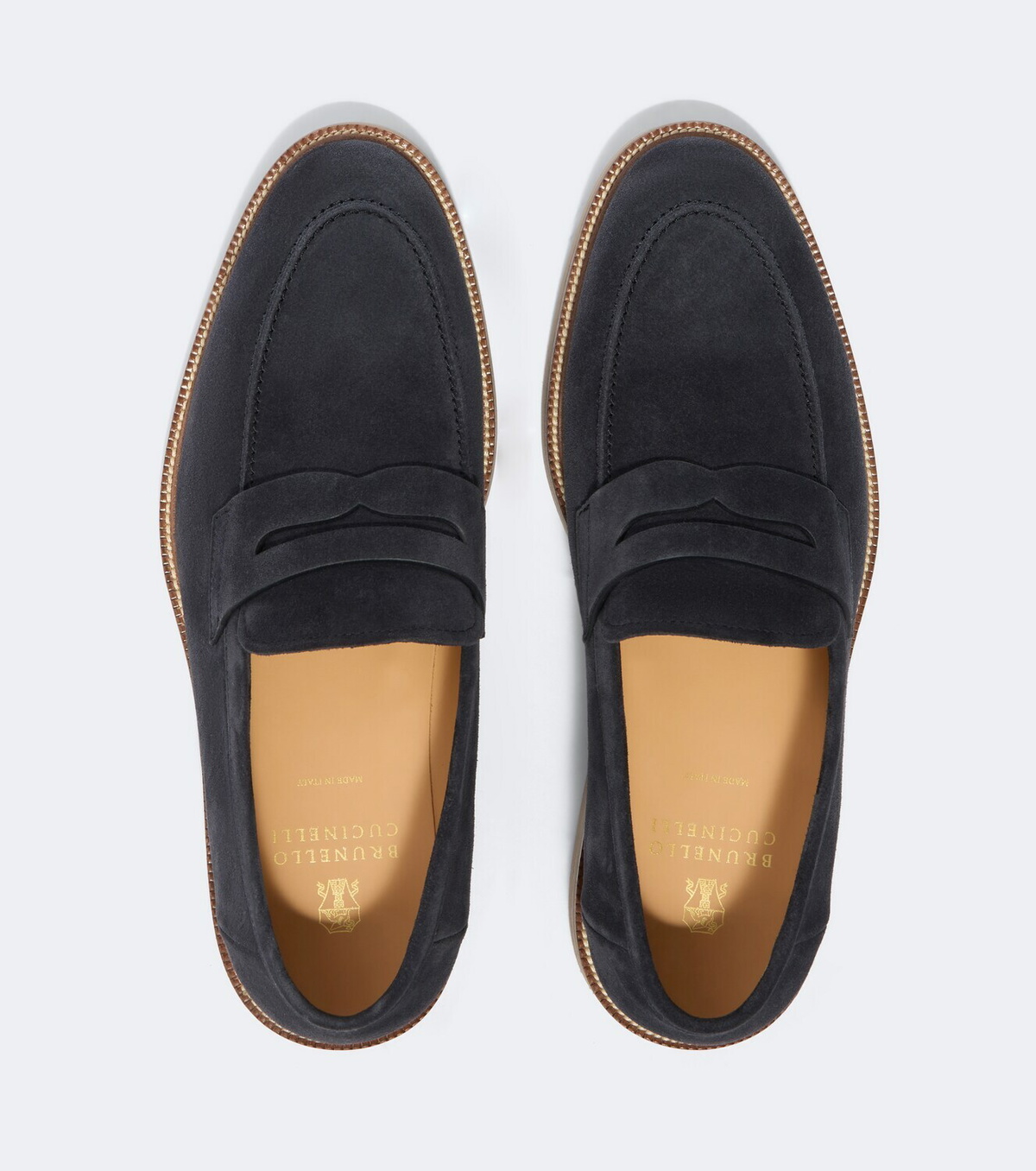 Brunello Cucinelli Suede penny loafers