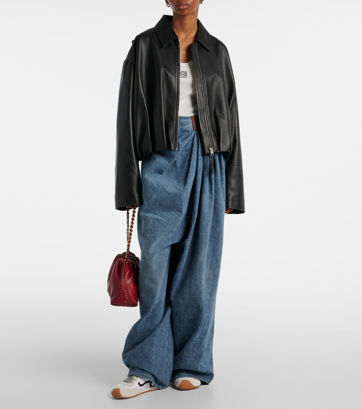 Loewe Draped wide-leg jeans