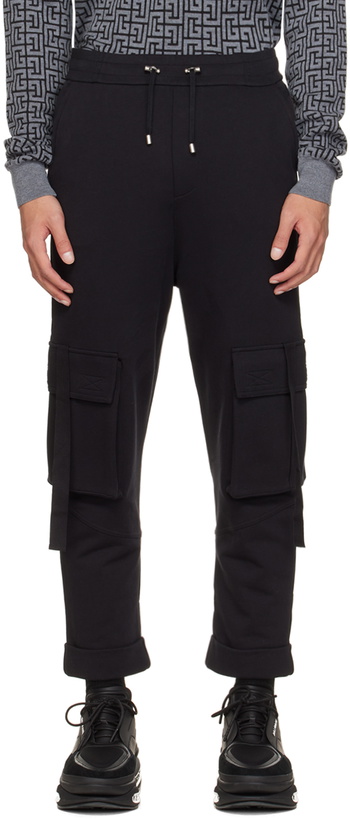 Photo: Balmain Black Reflective Cargo Pants