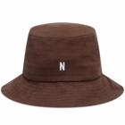 Norse Projects Men's Twill Bucket Hat in Taupe