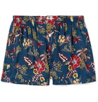 Anonymous Ism - Printed Voile Boxer Shorts - Blue