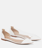 Gianvito Rossi - Plexi leather and PVC ballet flats