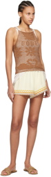 Bode Off-White Rickrack Shorts