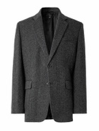 Nili Lotan - Roy Suede-Trimmed Herrinbone Wool Blazer - Unknown