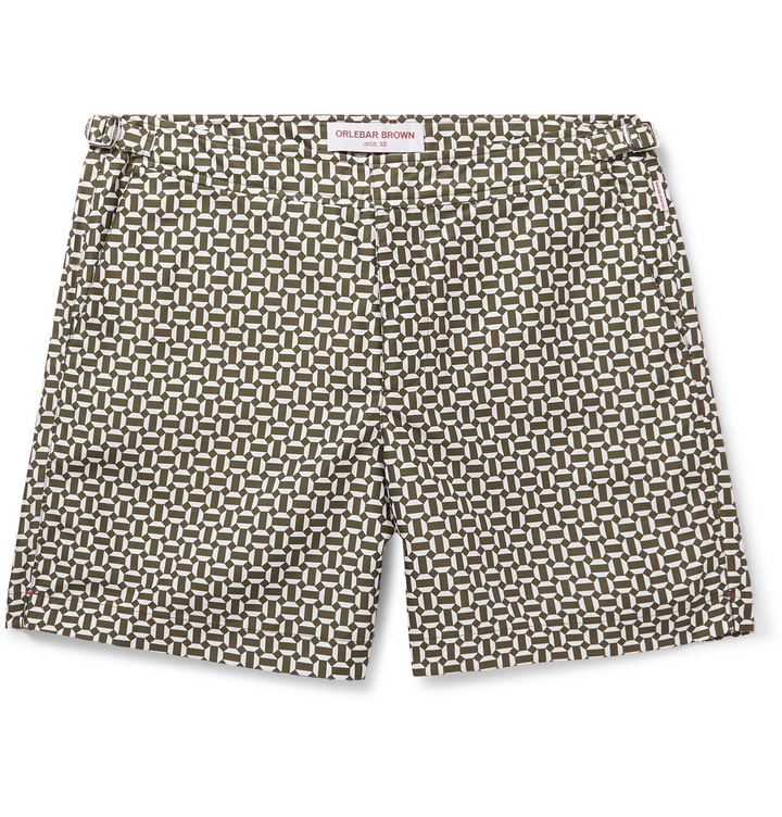 Photo: Orlebar Brown - Bulldog Mid-Length Printed Swim Shorts - Green