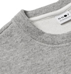 NN07 - Logo-Appliquéd Mélange Loopback Jersey Sweatshirt - Gray