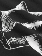 Palm Angels - Broken Shark Logo-Print Cotton-Jersey T-Shirt - Black