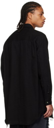 Undercover Black Frayed Shirt