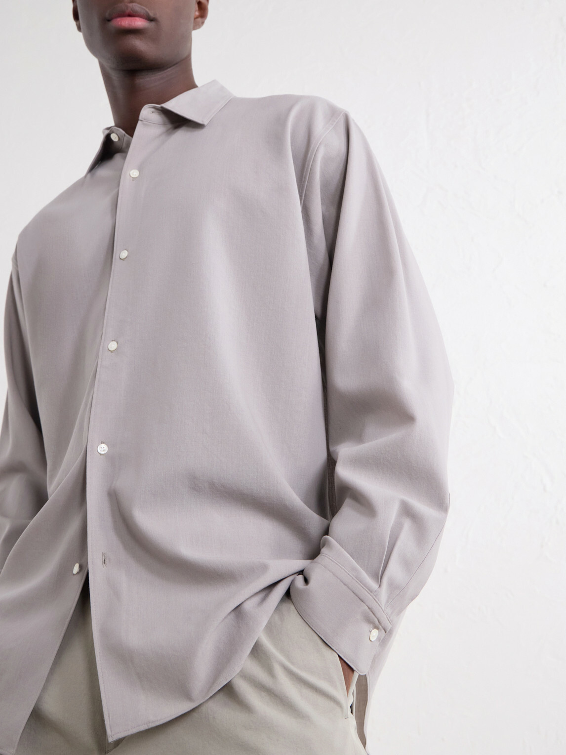 Goldwin - Wool-Fresco Shirt - Gray