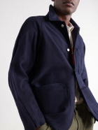 Drake's - Cotton-Moleskin Chore Jacket - Blue