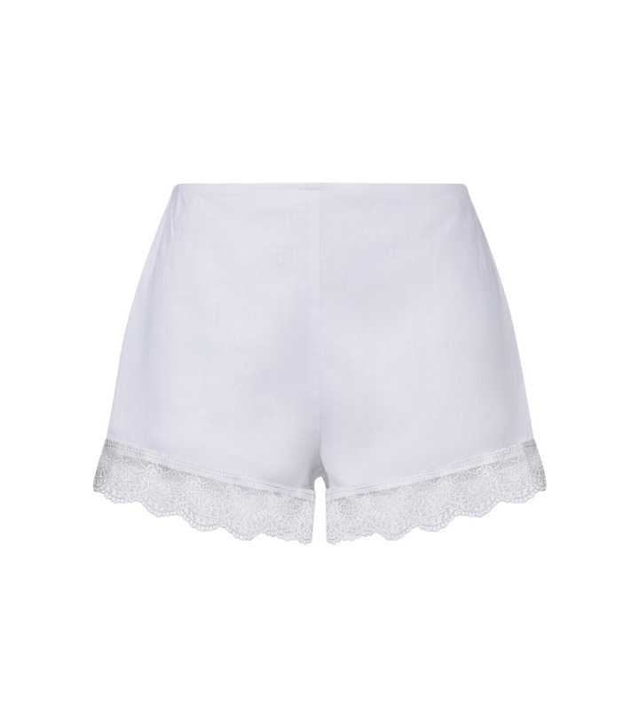 Photo: Staud Von lace-trimmed linen shorts