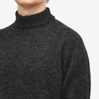 Jamieson's of Shetland Men's Roll Neck Knit in Charcoal