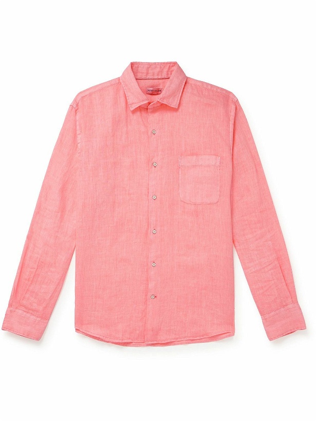 Photo: Peter Millar - Coastal Garment-Dyed Linen Shirt - Pink