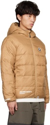 AAPE by A Bathing Ape Tan Quilted Down Jacket