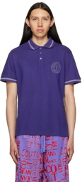 Versace Jeans Couture Blue V-Emblem Polo