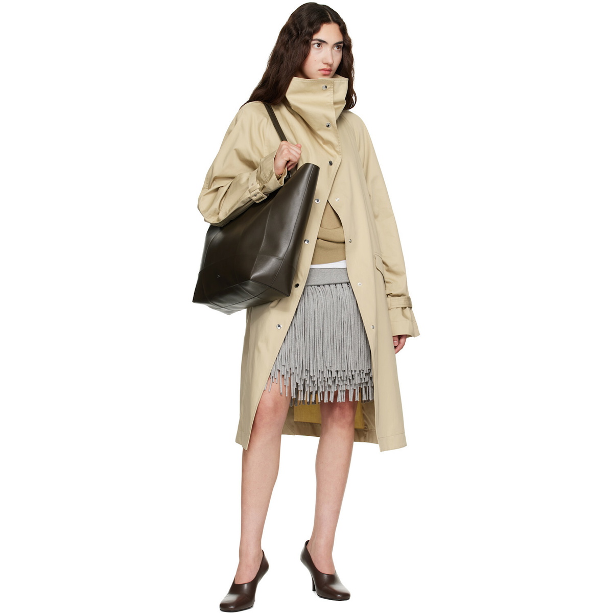 TOTEME Brown Roam Leather Tote
