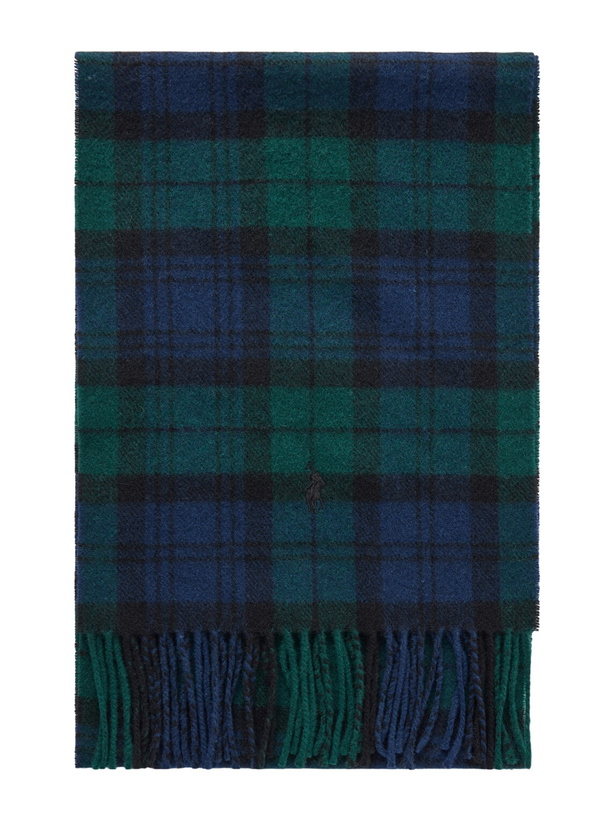 Photo: Polo Ralph Lauren - Fringed Logo-Embroidered Recycled Wool-Blend Scarf