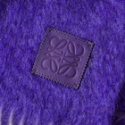 Loewe Men's Contrast Mohair Scarf in Purple