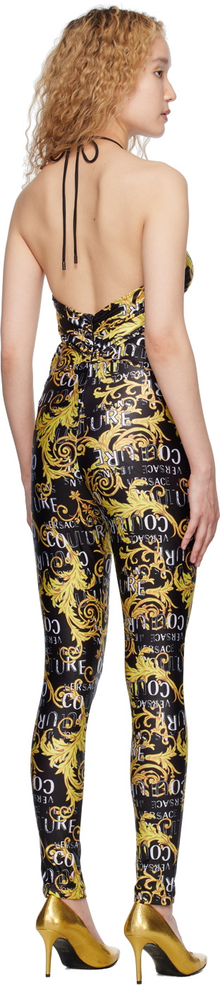 Versace Jeans Couture Black Printed Jumpsuit