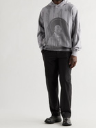 A-COLD-WALL* - Printed Overdyed Loopback Cotton-Jersey Hoodie - Gray