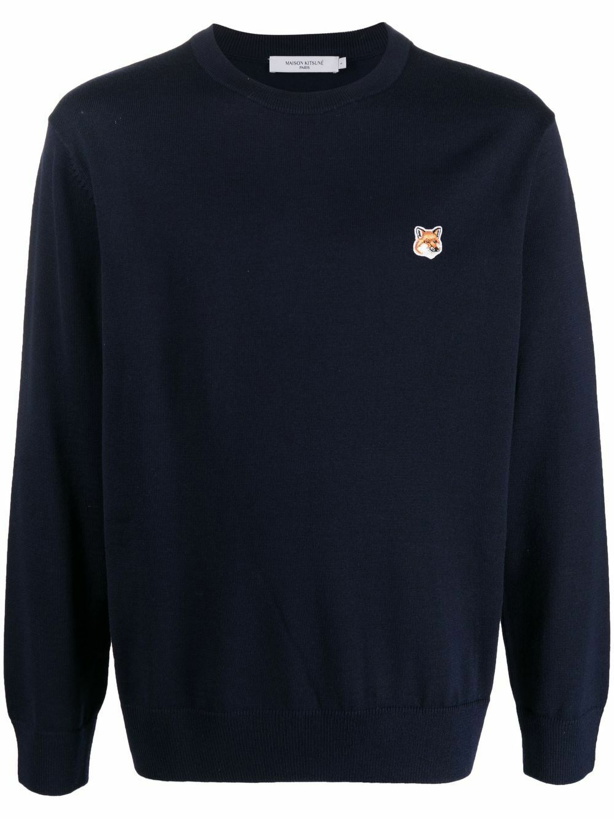 Photo: MAISON KITSUNE' - Fox Head Logo Wool Jumper