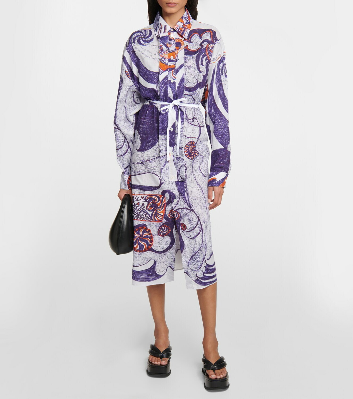 Lemaire - Angkasapura printed cotton midi dress Lemaire
