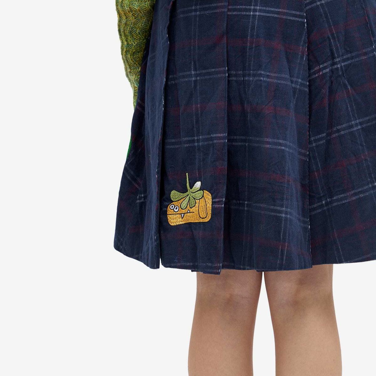 Brain Dead Women's Mesa Pleated Skirt in Blue Multi