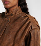Chloé Cropped leather biker jacket