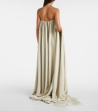 Calvin Klein Collection Vicky fringed gathered gown
