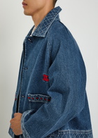 Bode Embroidered Denim Jacket Indigo