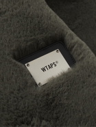 WTAPS - Logo-Appliquéd Faux Fur Coat - Gray