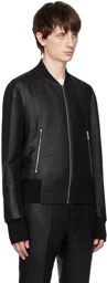 SAPIO Black Double Bomber Jacket