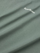 Acne Studios - Logo-Print Garment-Dyed Cotton-Jersey T-Shirt - Green