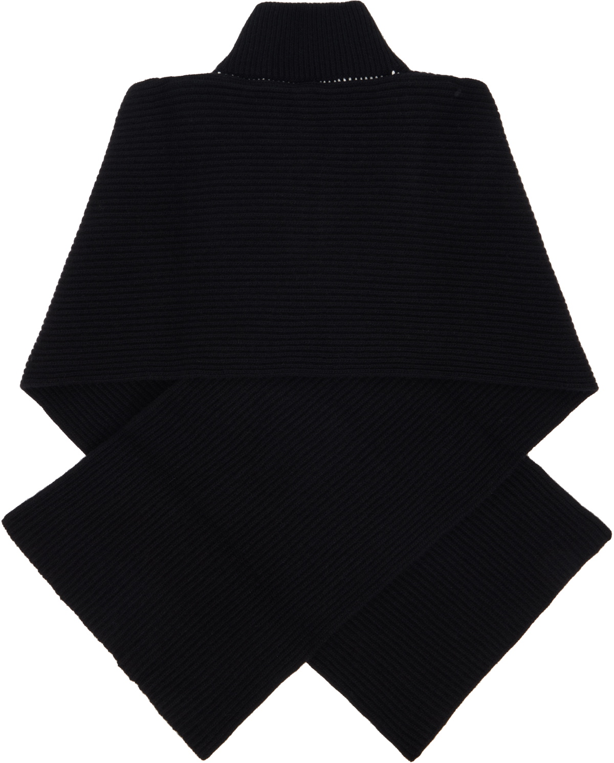MM6 Maison Margiela Black Fisherman Knit Camionneur Scarf
