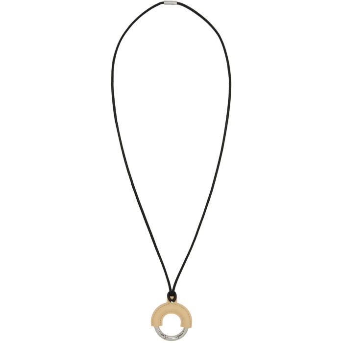 Photo: Jil Sander Silver and Beige Essential Necklace