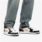 Air Jordan Men's 1 Mid SE Sneakers in Black/Metallic Gold