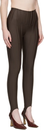 Mugler SSENSE Exclusive Brown Corseted Leggings