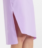 Coperni Floral-appliqué jersey cocktail dress