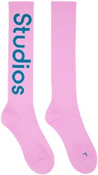 Acne Studios Pink Knee-High Socks