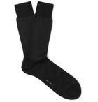 TOM FORD - Herringbone Cotton Socks - Men - Black