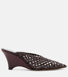 Le Monde Béryl Victoria leather wedge mules