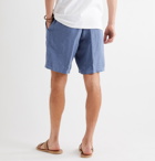 Altea - Embroidered Linen Shorts - Blue