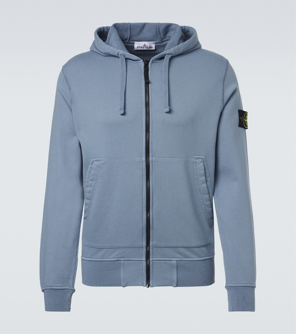 Stone Island Cotton jersey zip-up hoodie