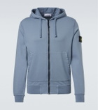Stone Island Cotton jersey zip-up hoodie