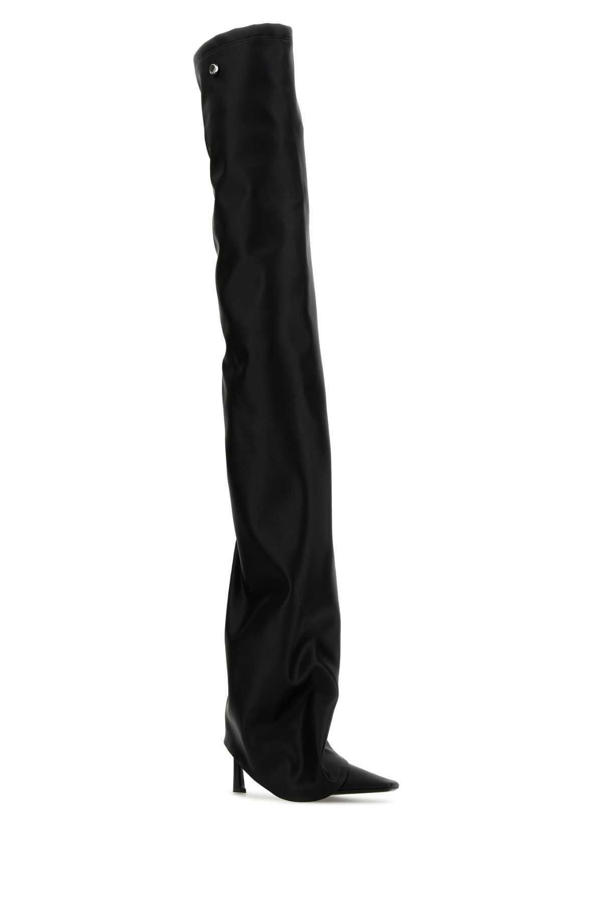 The Attico Black Synthetic Leather Robin Otk Boots The Attico