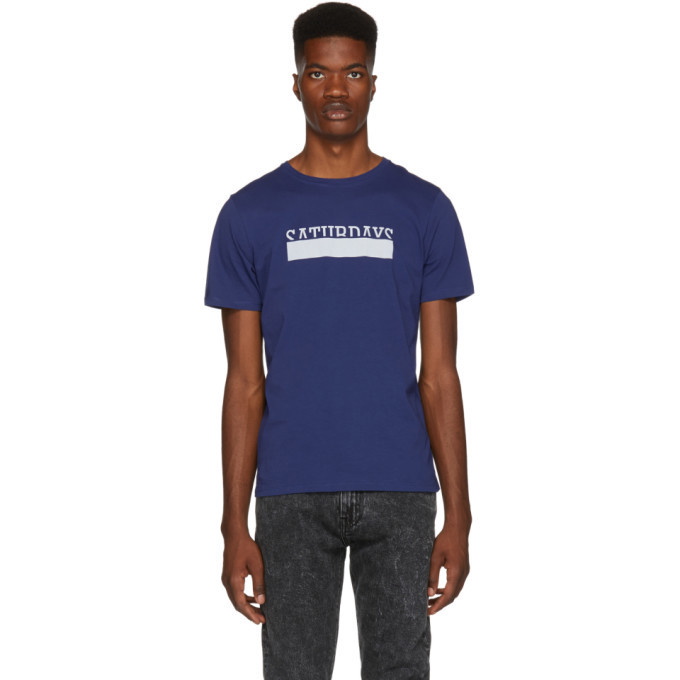 Photo: Saturdays NYC Blue Saturdays Bar Overlap T-Shirt