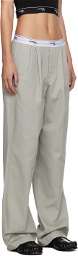 HommeGirls Gray Pleated Trousers